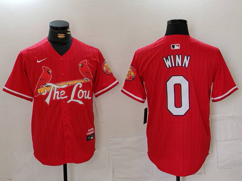 Men St.Louis Cardinals #0 Winn Red City Edition 2024 Nike MLB Jersey style 2